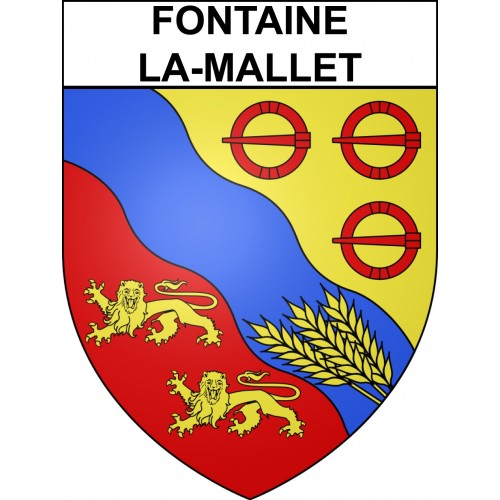 Fontaine-la-Mallet 76 ville sticker blason écusson autocollant adhésif