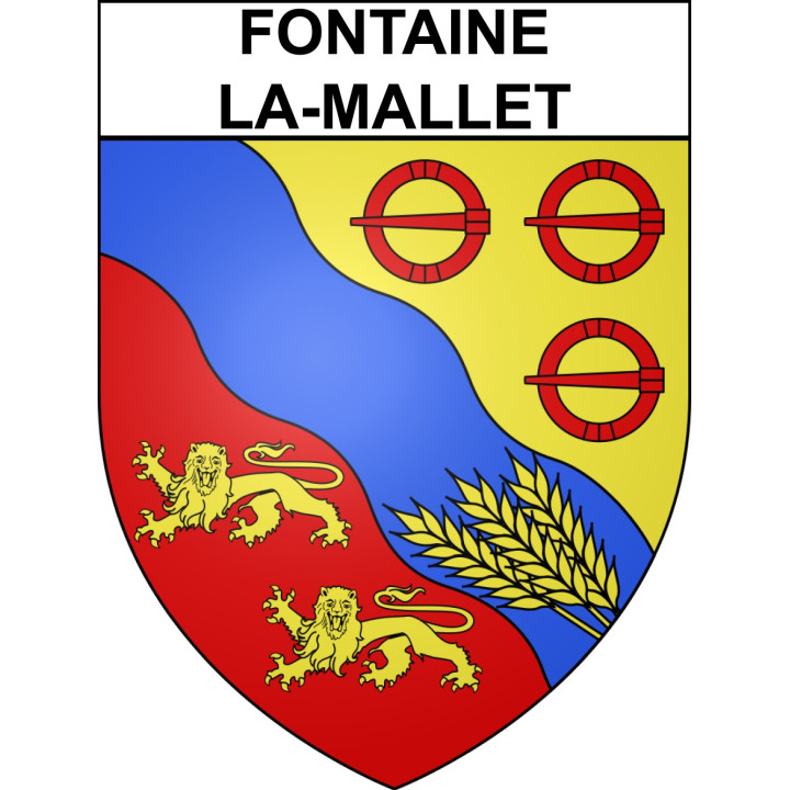 Fontaine-la-Mallet Sticker wappen, gelsenkirchen, augsburg, klebender aufkleber