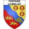 Fontaine-la-Mallet 76 ville sticker blason écusson autocollant adhésif