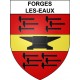 Forges-les-Eaux 76 ville sticker blason écusson autocollant adhésif
