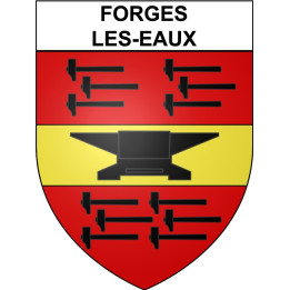 Forges-les-Eaux Sticker wappen, gelsenkirchen, augsburg, klebender aufkleber