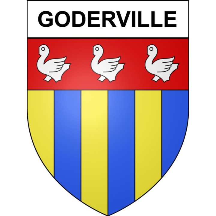 Goderville Sticker wappen, gelsenkirchen, augsburg, klebender aufkleber