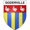 Pegatinas escudo de armas de Goderville adhesivo de la etiqueta engomada