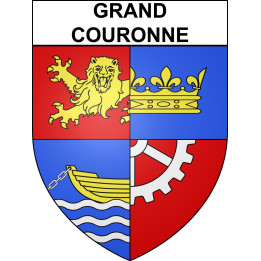 Grand-Couronne Sticker wappen, gelsenkirchen, augsburg, klebender aufkleber