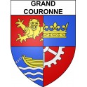 Grand-Couronne Sticker wappen, gelsenkirchen, augsburg, klebender aufkleber
