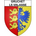 Gruchet-le-Valasse Sticker wappen, gelsenkirchen, augsburg, klebender aufkleber