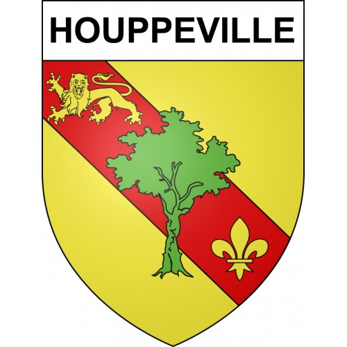 Stickers coat of arms Houppeville adhesive sticker