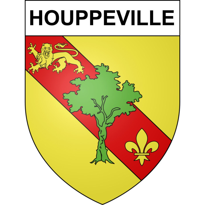 Houppeville 76 ville sticker blason écusson autocollant adhésif
