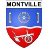 Pegatinas escudo de armas de Montville adhesivo de la etiqueta engomada