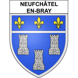 Neufchâtel-en-Bray Sticker wappen, gelsenkirchen, augsburg, klebender aufkleber