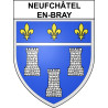Pegatinas escudo de armas de Neufchâtel-en-Bray adhesivo de la etiqueta engomada