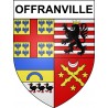 Pegatinas escudo de armas de Offranville adhesivo de la etiqueta engomada