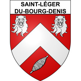 Saint-Léger-du-Bourg-Denis 76 ville sticker blason écusson autocollant adhésif
