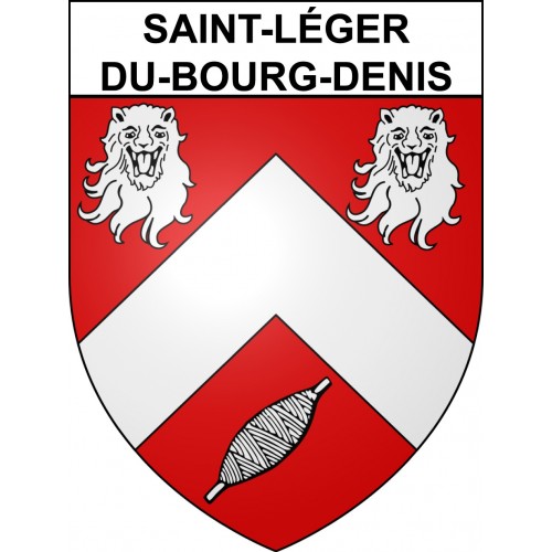Saint-Léger-du-Bourg-Denis 76 ville sticker blason écusson autocollant adhésif