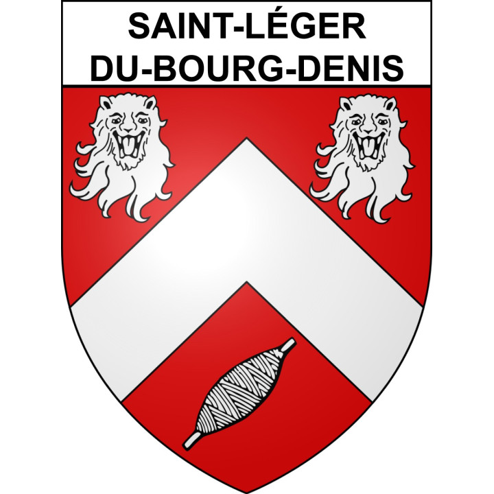 Saint-Léger-du-Bourg-Denis 76 ville sticker blason écusson autocollant adhésif