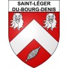 Pegatinas escudo de armas de Saint-Léger-du-Bourg-Denis adhesivo de la etiqueta engomada