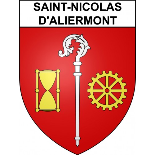 Saint-Nicolas-d'Aliermont 76 ville sticker blason écusson autocollant adhésif