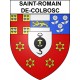 Pegatinas escudo de armas de Saint-Romain-de-Colbosc adhesivo de la etiqueta engomada