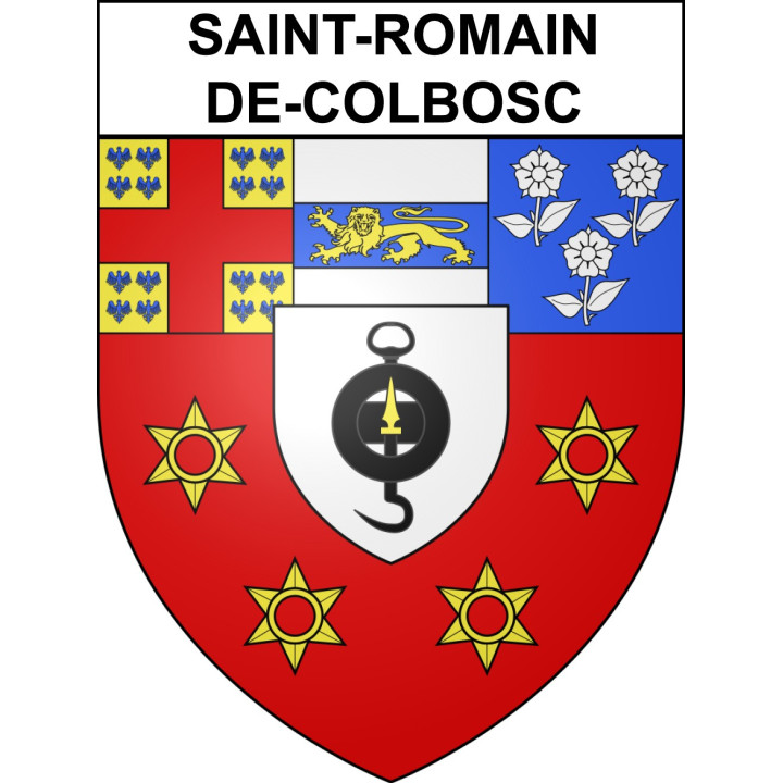 Stickers coat of arms Saint-Romain-de-Colbosc adhesive sticker