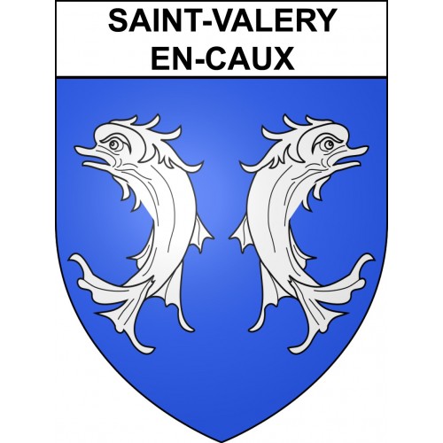 Saint-Valery-en-Caux 76 ville sticker blason écusson autocollant adhésif