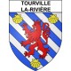 Tourville-la-Rivière Sticker wappen, gelsenkirchen, augsburg, klebender aufkleber