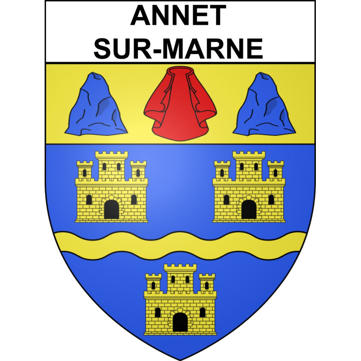 Annet-sur-Marne 77 ville sticker blason écusson autocollant adhésif