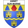 Pegatinas escudo de armas de Annet-sur-Marne adhesivo de la etiqueta engomada