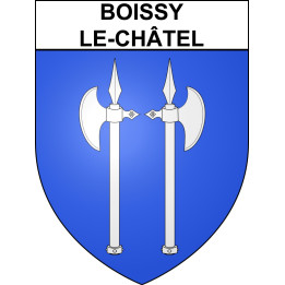 Boissy-le-Châtel 77 ville sticker blason écusson autocollant adhésif