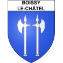 Pegatinas escudo de armas de Boissy-le-Châtel adhesivo de la etiqueta engomada