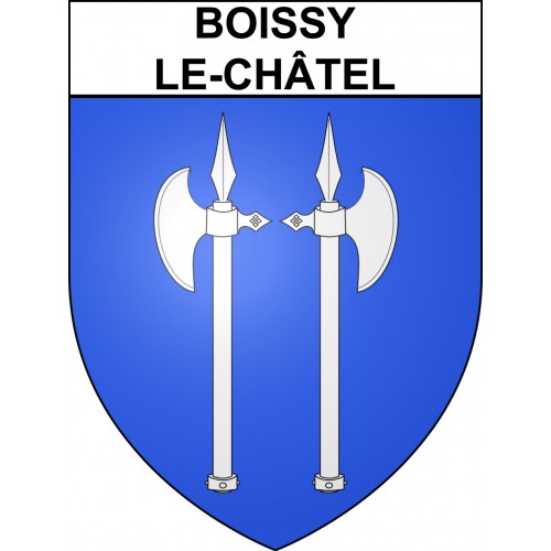 Stickers coat of arms Boissy-le-Châtel adhesive sticker