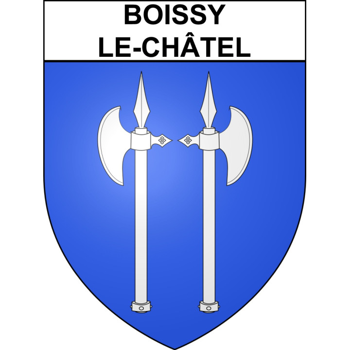 Stickers coat of arms Boissy-le-Châtel adhesive sticker