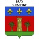 Stickers coat of arms Bray-sur-Seine adhesive sticker