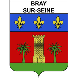 Bray-sur-Seine Sticker wappen, gelsenkirchen, augsburg, klebender aufkleber