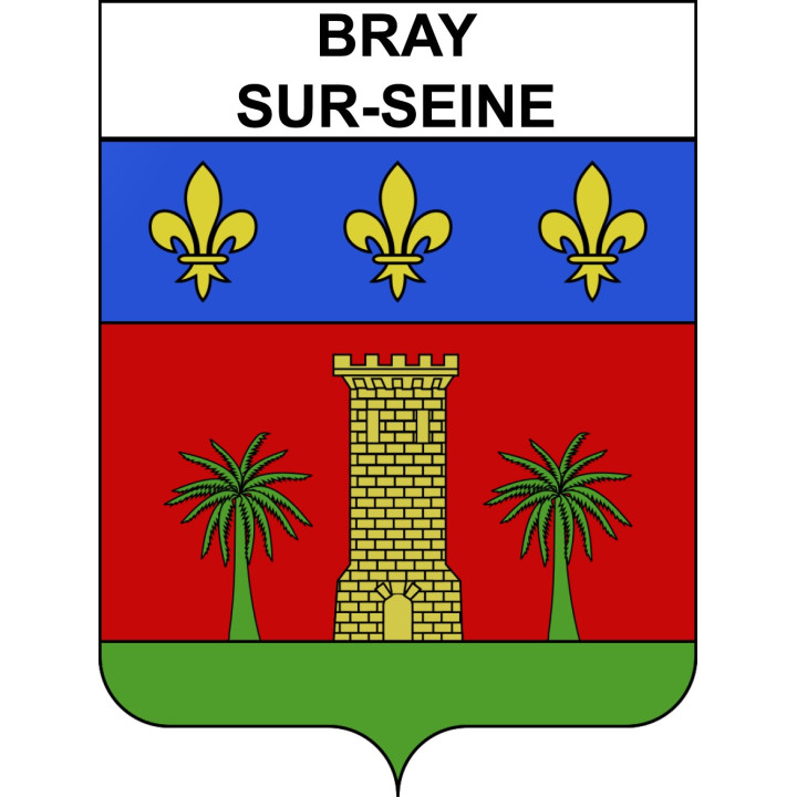 Stickers coat of arms Bray-sur-Seine adhesive sticker