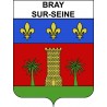 Pegatinas escudo de armas de Bray-sur-Seine adhesivo de la etiqueta engomada