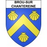 Pegatinas escudo de armas de Brou-sur-Chantereine adhesivo de la etiqueta engomada