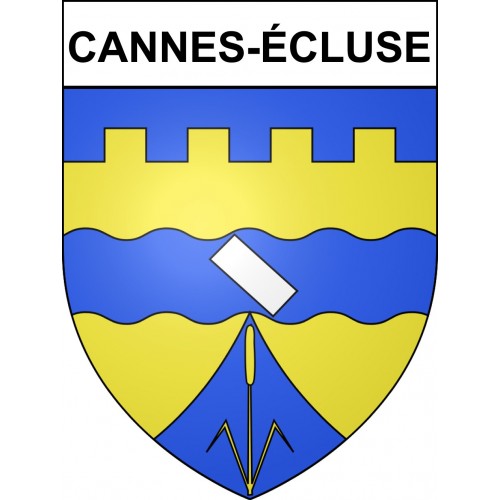 Pegatinas escudo de armas de Cannes-écluse adhesivo de la etiqueta engomada