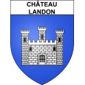 Stickers coat of arms Château-Landon adhesive sticker