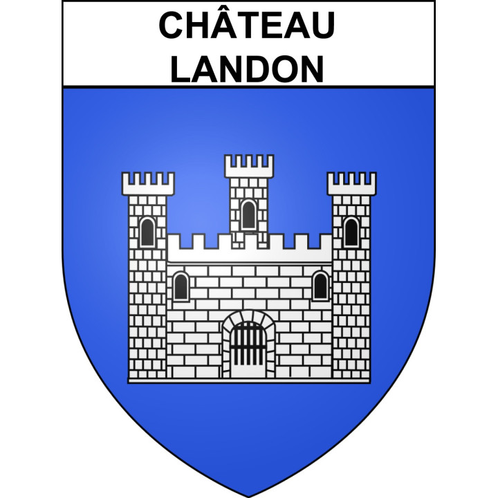 Château-Landon Sticker wappen, gelsenkirchen, augsburg, klebender aufkleber