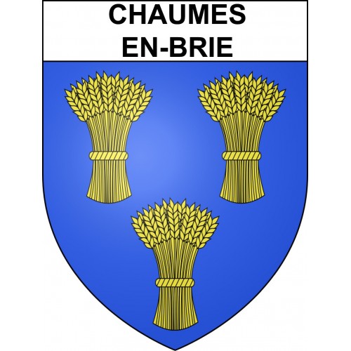Chaumes-en-Brie 77 ville sticker blason écusson autocollant adhésif