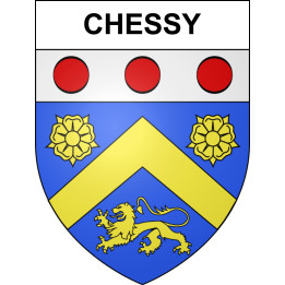 Pegatinas escudo de armas de Chessy adhesivo de la etiqueta engomada
