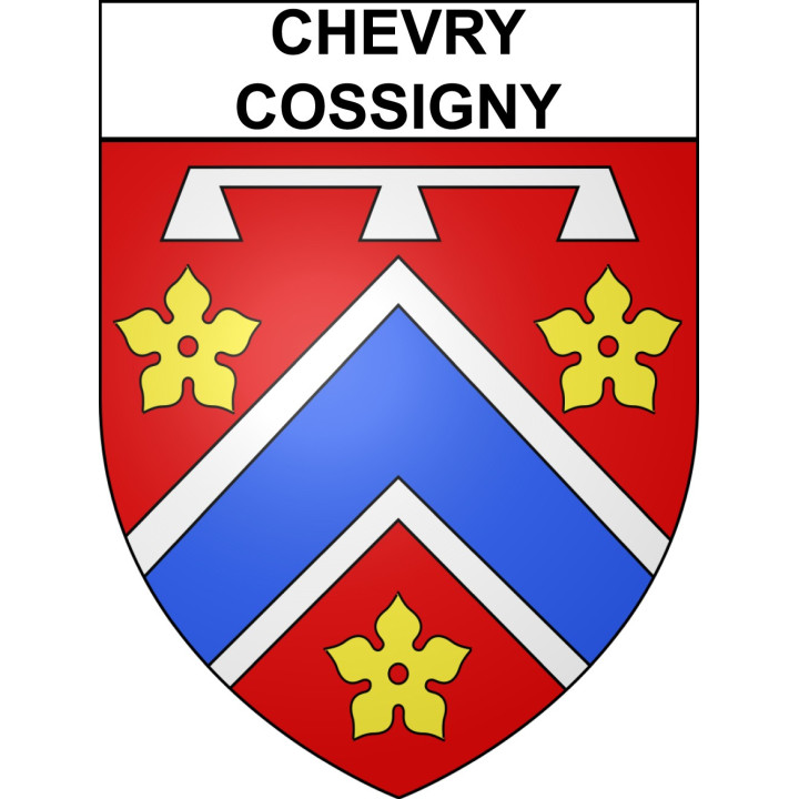 Chevry-Cossigny Sticker wappen, gelsenkirchen, augsburg, klebender aufkleber