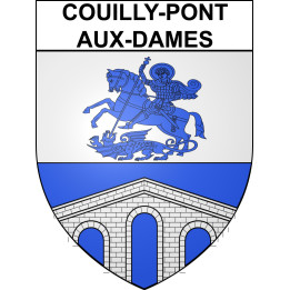 Stickers coat of arms Couilly-Pont-aux-Dames adhesive sticker