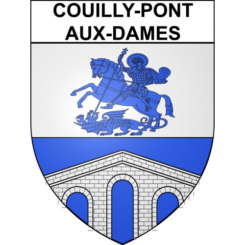 Stickers coat of arms Couilly-Pont-aux-Dames adhesive sticker