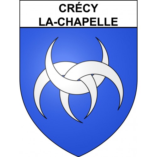 Crécy-la-Chapelle 77 ville sticker blason écusson autocollant adhésif
