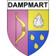 Dampmart 77 ville sticker blason écusson autocollant adhésif