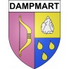 Pegatinas escudo de armas de Dampmart adhesivo de la etiqueta engomada