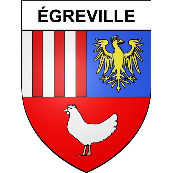 égreville 77 ville sticker blason écusson autocollant adhésif