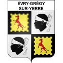 Stickers coat of arms évry-Grégy-sur-Yerre adhesive sticker