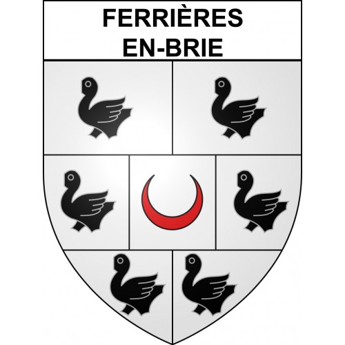 Ferrières-en-Brie 77 ville sticker blason écusson autocollant adhésif
